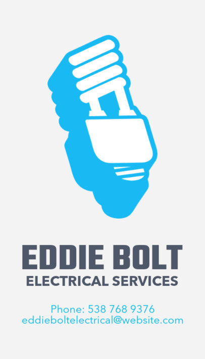 Online Business Card Maker for Electrical Services 