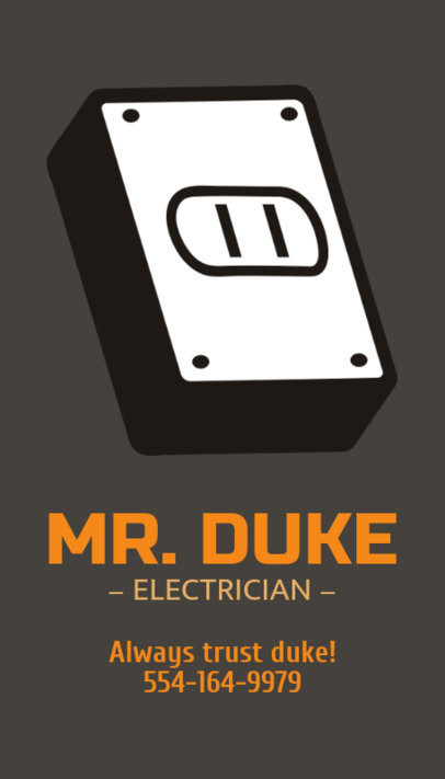 Online Business Card Maker for an Electrician 