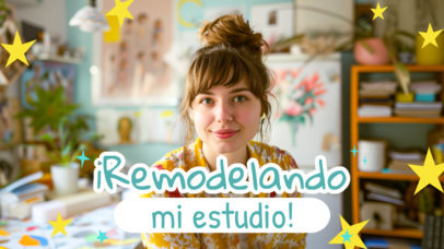 YouTube Thumbnail Maker for a Studio Renovation Tips and Tricks Vlog