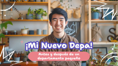 YouTube Thumbnail Maker for a Before and After Apartment Renovation Vlog