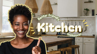 YouTube Thumbnail Maker for a Kitchen Makeover Vlog