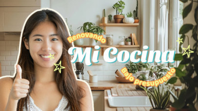 YouTube Thumbnail Generator for a Kitchen Redecoration Vlog 6556g