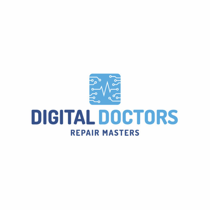 Electronic Repairment Store Logo Creator with Illustrated Circuits