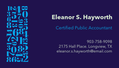 Professional Business Card Maker for Certified Public Accountants