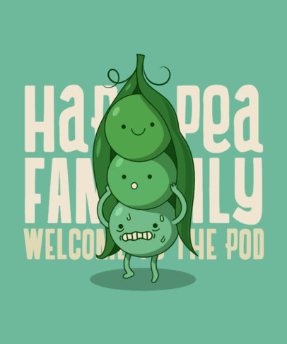 T-Shirt Design Maker With a Cute Pea Pod Illustration