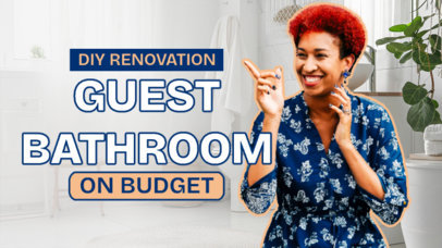 DIY Renovation YouTube Thumbnail Template for a Guest Bathroom Makeover 6559g