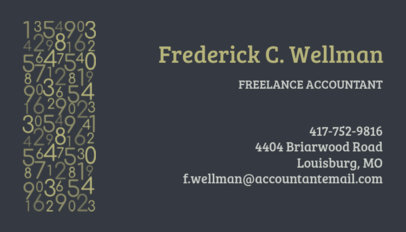 Business Card Design Template for Freelance Accountants