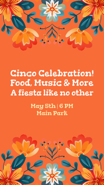 Cinco de Mayo Instagram Story Maker Featuring a Party Event