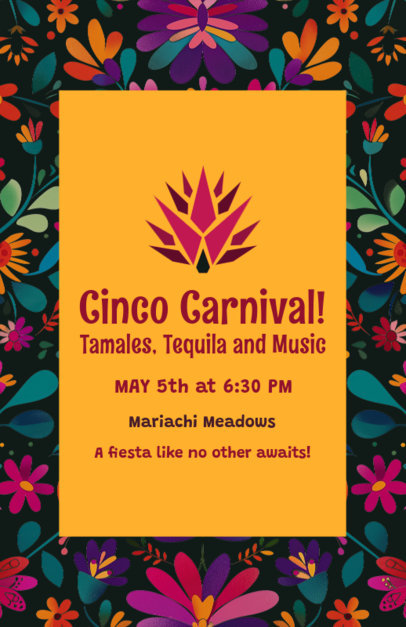 Flyer Design Maker for a Cinco de Mayo-Themed Party