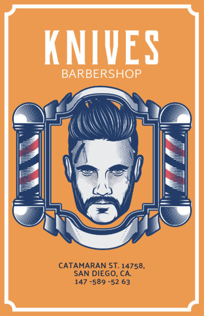 Online Flyer Maker for a Retro Barber Shop