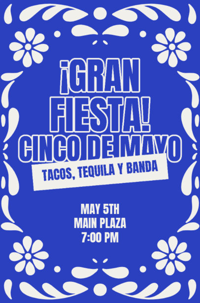 Party Event Flyer Design Creator Featuring a Cinco de Mayo Theme