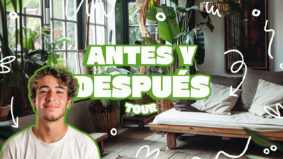 YouTube Thumbnail Template for a Before and After Home Renovation Vlog