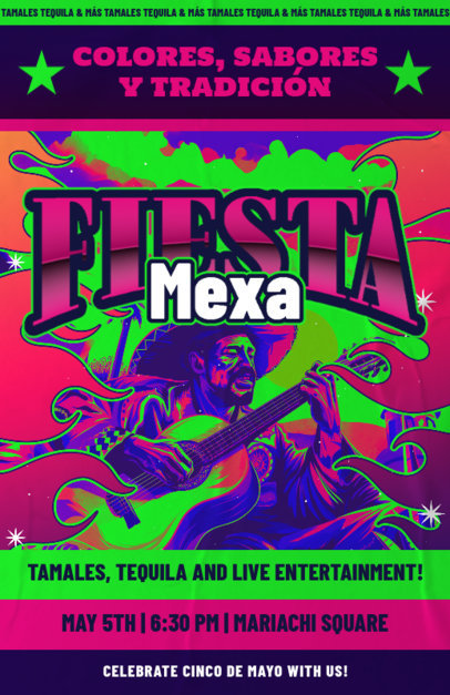 Flyer Design Generator for a May 5-Themed Party Event 6549a