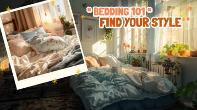 YouTube Thumbnail Maker for a Bedding 101 Tutorial Vlog 6557h