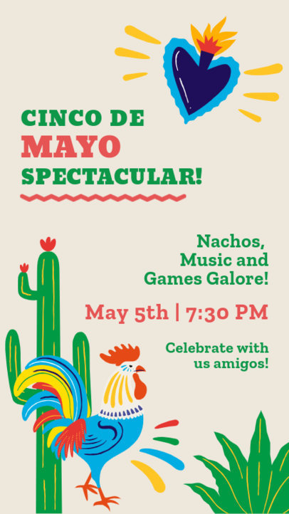 Instagram Story Generator With a Party Theme for 5 de Mayo 6186o-6545