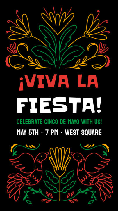 Instagram Story Creator With a Colorful Aesthetic and a Cinco de Mayo Event Party 3085m-6545