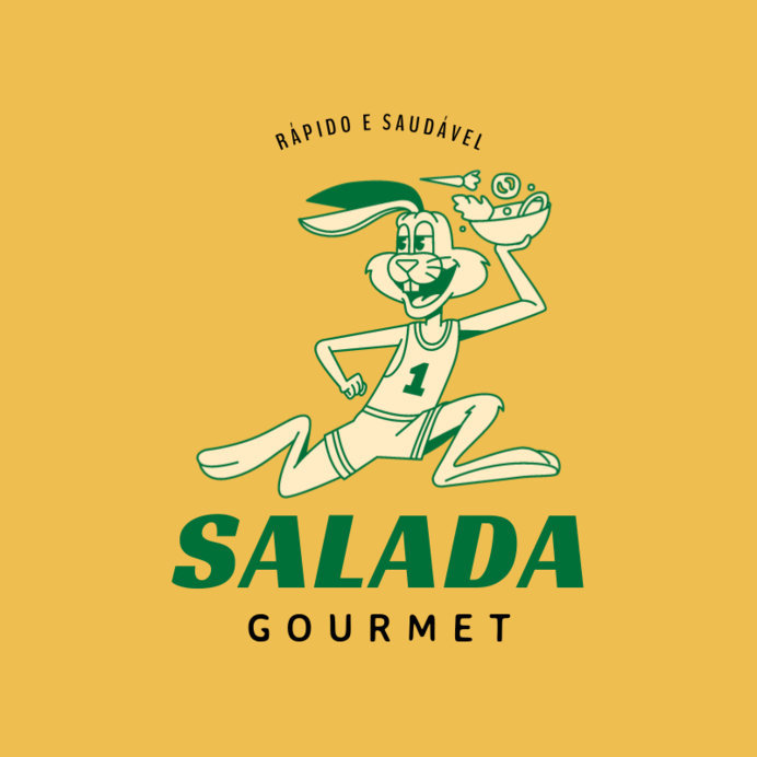 Restaurant Logo Generator Featuring a Retro Rabbit Cartoon