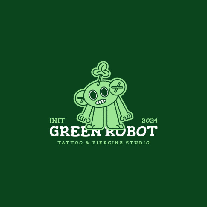 Logo Generator for a Tattoo and Piercing Studio with a Funny Character