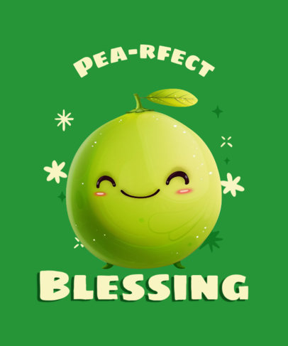 T-Shirt Design Generator With a Kawaii Aesthetic and a Cartoonish Pea