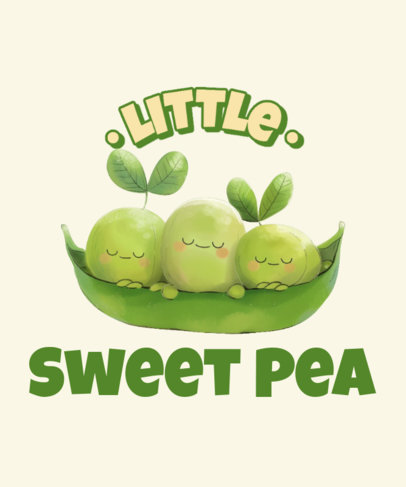 T-Shirt Design Creator With an Adorable Pea-Pod Illustration 6554c