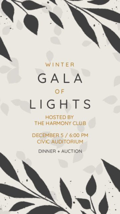 Instagram Story Video Generator for a Winter Gala Invitation