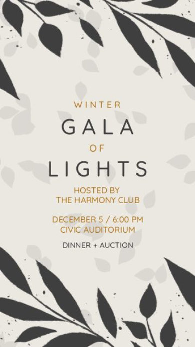 Instagram Story Video Generator for a Winter Gala Invitation
