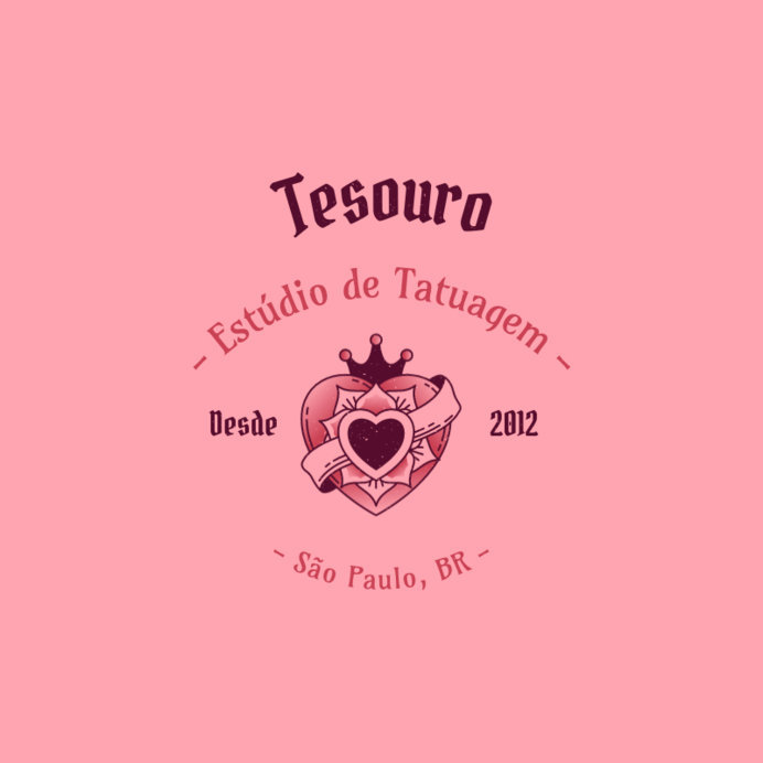 Girly Logo Generator for a Tattoo Business With a Heart Graphic