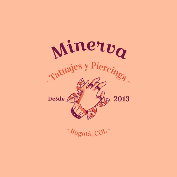 Online Logo Maker for a Girly Tattoo and Piercing Studio