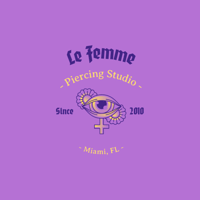 Piercing Studio Logo Maker Featuring an Illustrated Eye