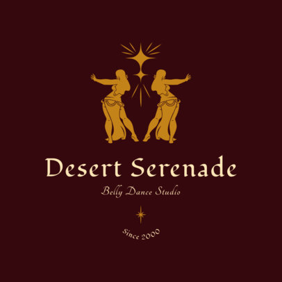 Belly Dance Studio Logo Generator with Illustrated Dancers