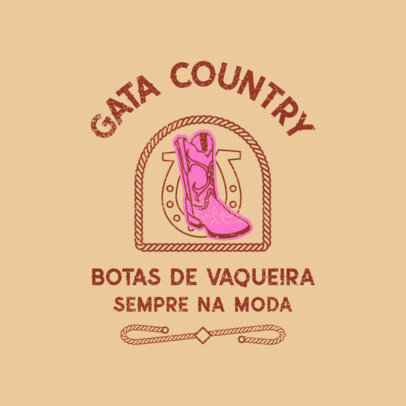 Logo Generator Featuring an Illustrated Cowboy Boot