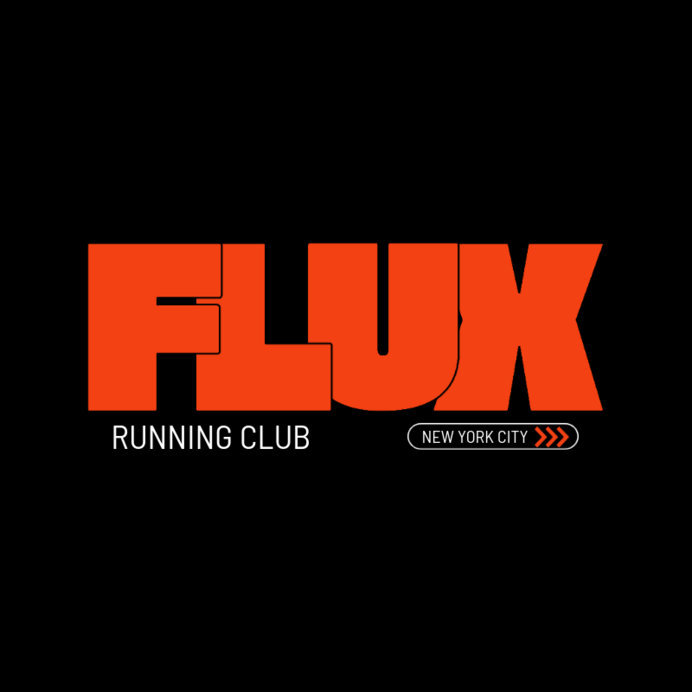 Running Club Logo Template Featuring a Heavy Typeface