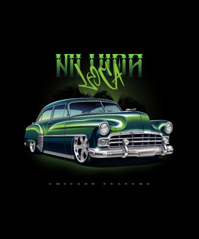 T-Shirt Design Generator Featuring a Classic Car with a Graffiti-Style Text 6424f