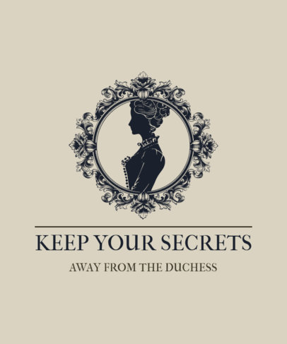 T-Shirt Design Maker Featuring a Theme Inspired by a Historical Romance Show 