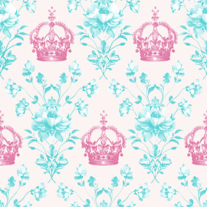 Elegant Print Pattern Maker Featuring Crowns Inspired by a Historical Romance Show