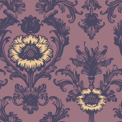 Historical Romance-Inspired Print Pattern Template With a Fancy Aesthetic