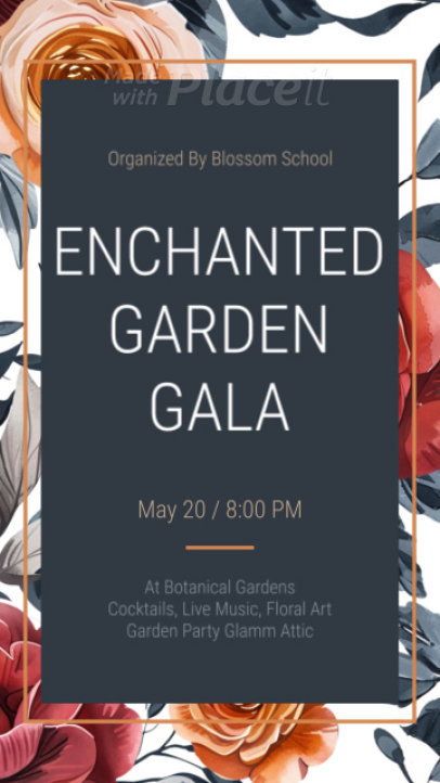 Instagram Story Video Maker for an Enchanted Gala Garden Event 8188
