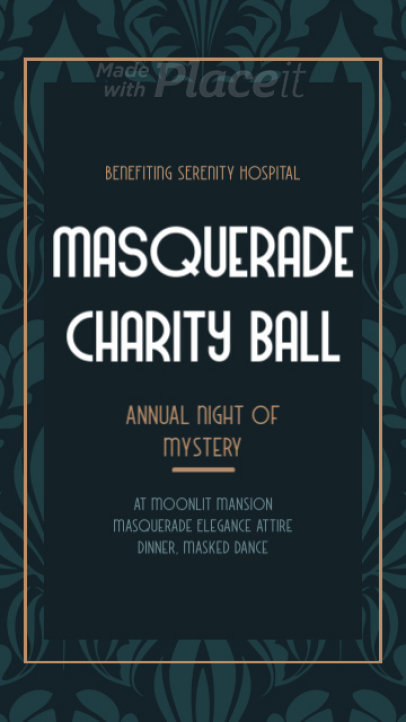 Instagram Story Video Maker for a Masquerade Charity Ball Gala 8187