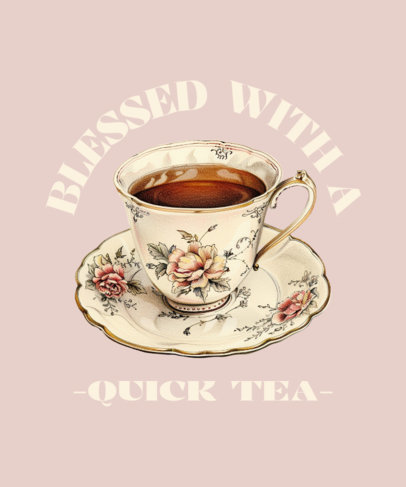 T-Shirt Design Generator With a Tea Graphic Inspired by a Historical Romance TV Show