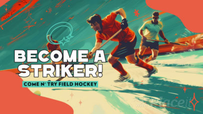 Intro Video Template Featuring AI-Generated Graphic Animations With a Hockey Theme