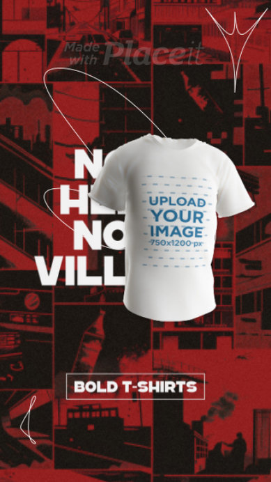 Round-Neck T-Shirt Video Featuring an Irreverent Superhero Theme