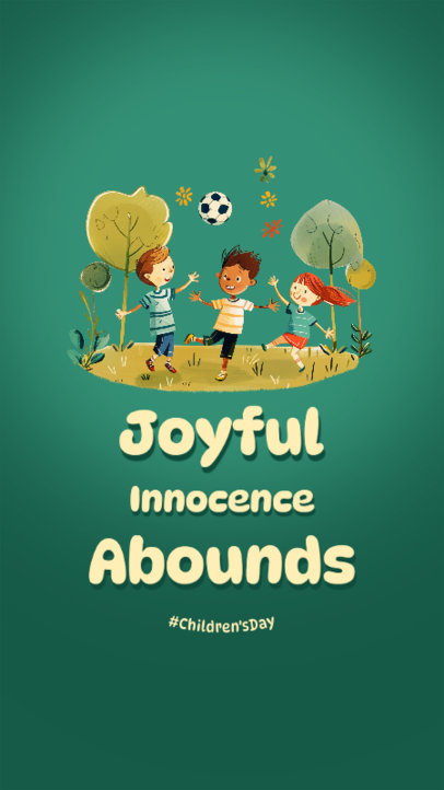 Instagram Story Generator Featuring an Innocence Quote for Children's Day 6595b