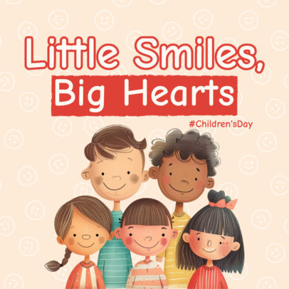 Children's Day Instagram Post Maker Featuring a Sweet Celebratory Quote 6585e