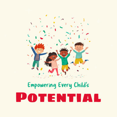 Illustrated Instagram Post Creator for International Children's Day Holiday 6585g