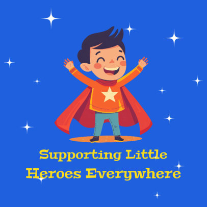 Holiday Instagram Post Template With a Kid Hero Graphic for Children's Day 6585h