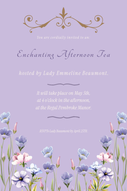 Invitation Generator for an Afternoon Tea Inspired by a Historical Romance TV Show