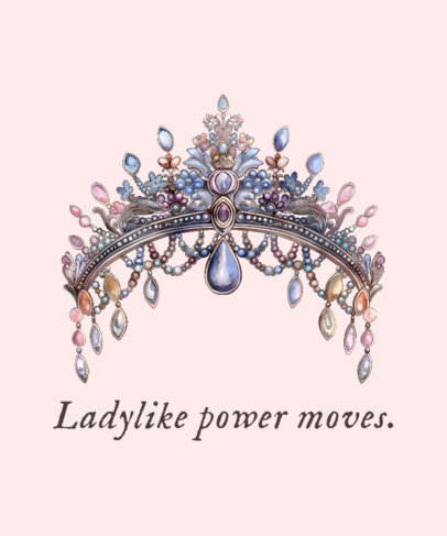 T-Shirt Design Maker With a Crown Graphic Inspired by a Historical Romance Show