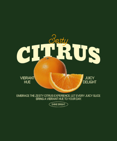 T-Shirt Design Maker Featuring AI-Generated Oranges