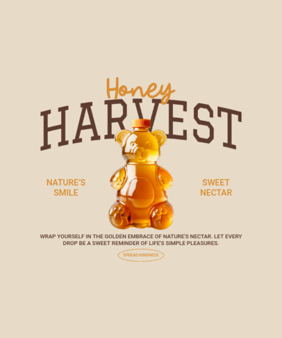 T-Shirt Design Generator Featuring a Bear-Shaped Bottle of Honey ed6998g