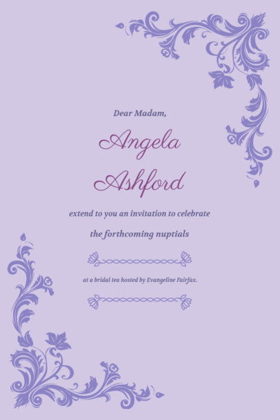 Invitation Creator for a Bridal Party Inspired by a Historical Romance Series